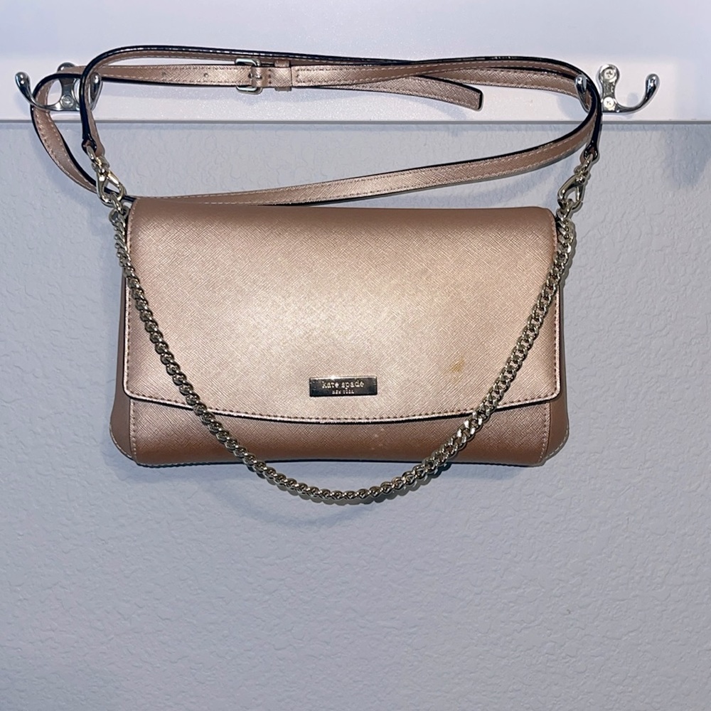 Kate Spade Madison Flap Convertible Crossbody Champagne Color
